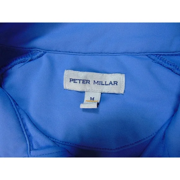 Sea Island Quarter Zip Pullover Mens Med Blue Camo Peter Millar Golf Sporty - Picture 9 of 10